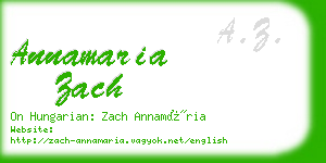 annamaria zach business card
